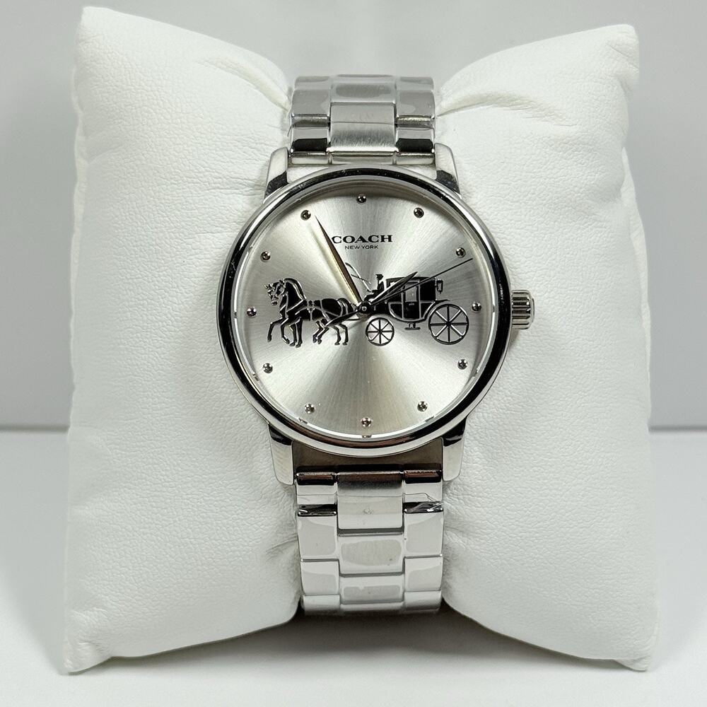 Coach Grand 14503074 Silver Dial Stainless Steel Bracelet Women’s Watch